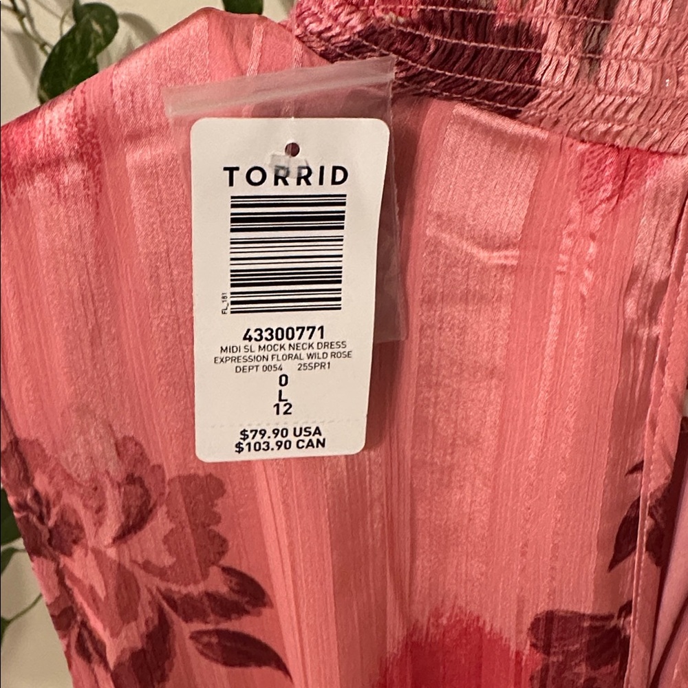 Torrid Pink Floral Midi Dress - Picture 11 of 16